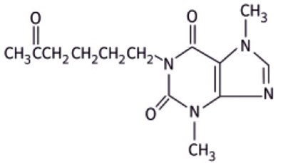 "image Description" (Pentoxi Ext Rel Tabs 400 mg Structure)